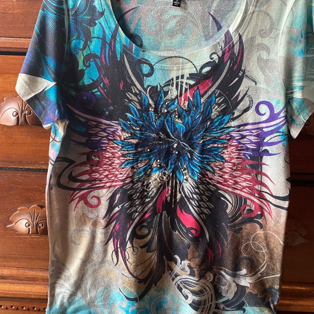 Colorful yoga top